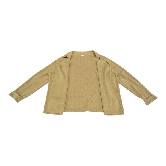 POETRY Women's Tan Open Front Tight Knit Cardigan 12 Preppy Casual Office Siren - Picture 6 of 9